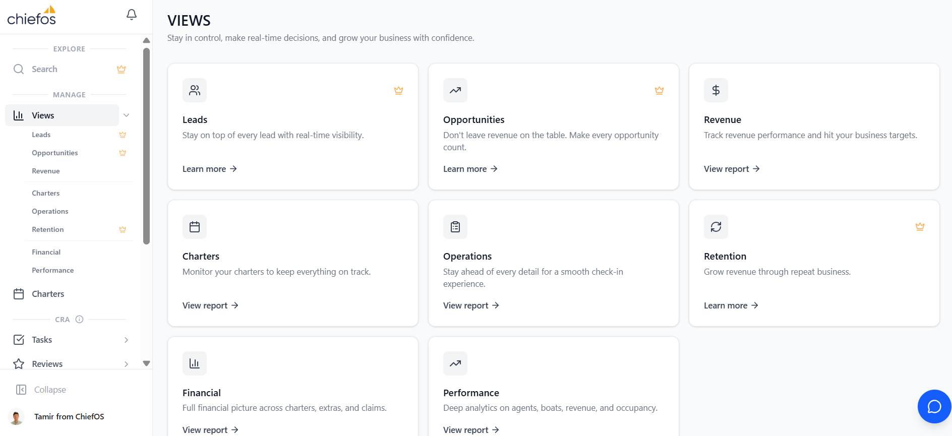 Views dashboard
